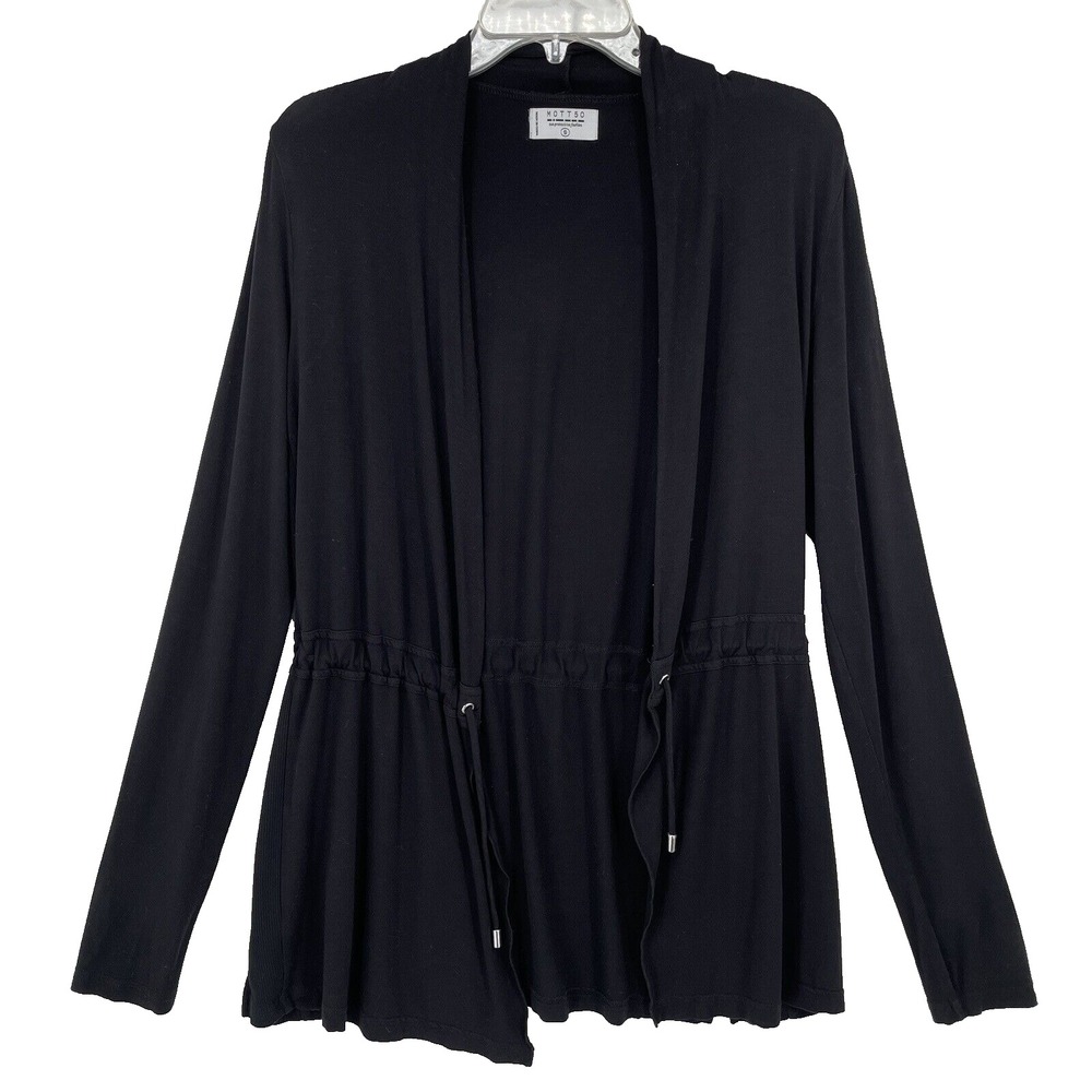 Mott 50 UV Protective UPF 50+ Swim Cover Up Cardigan Black Sz S Long Sleeve